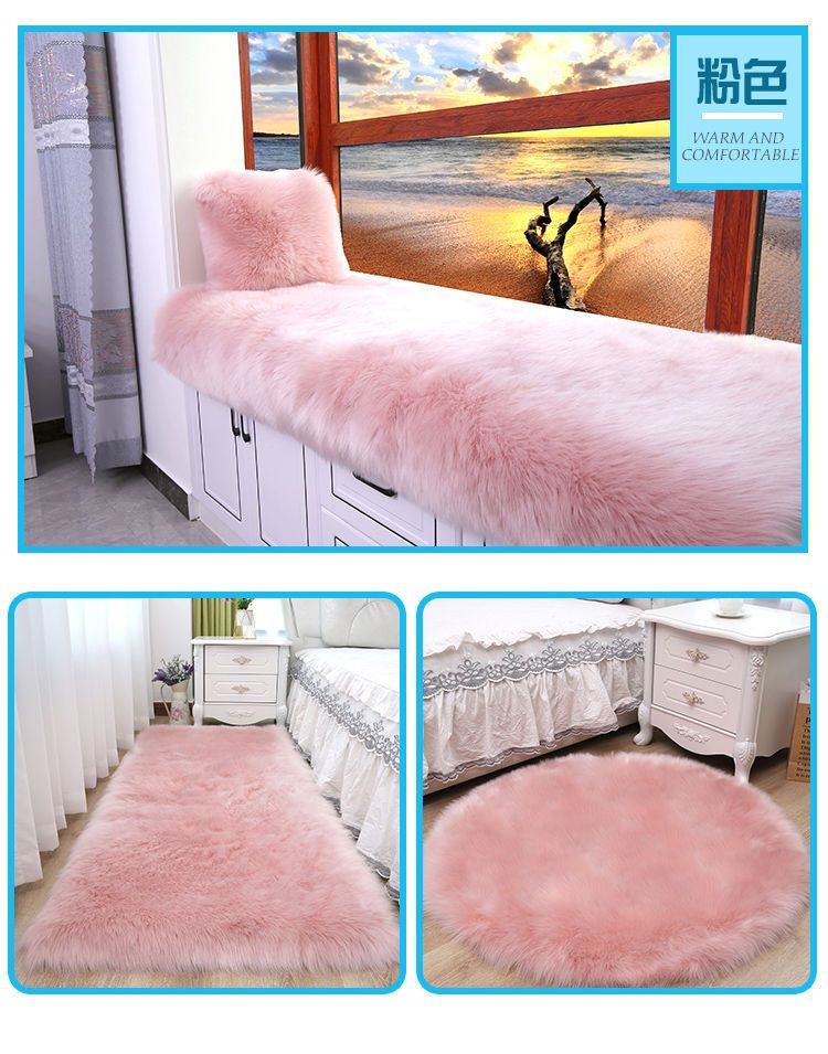 Carpet Door Mat Can Be Cut, Wabi-Sabi Style Carpet, Light Luxury Floor Mat, Silent Tatami Bay Window, Double-Sided Gray-White Carpet