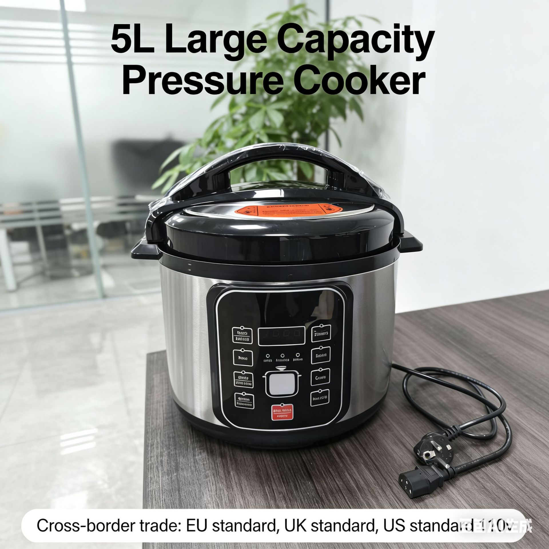 Cross-Border English 5L Large-Capacity Pressure Cooker for Home Use, Multifunctional Electric Pressure Cooker, Smart 3-4 Person Rice Cooker Wholesale