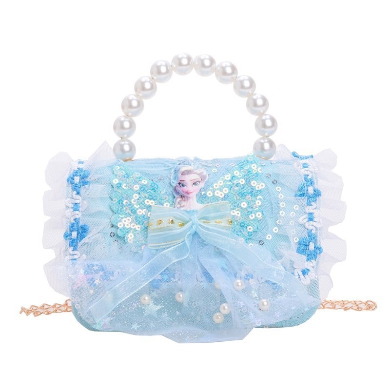 Nuevo comercio exterior pequeña fragancia niñas hombro mochila de moda perla arco bolsos de niños bolsos de cambio de dibujos animados