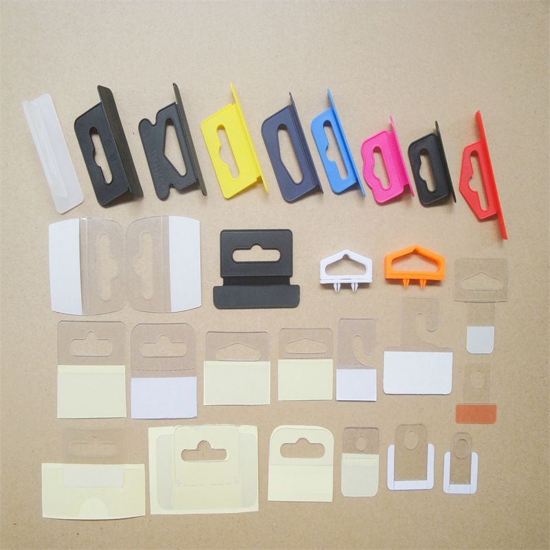 Factory Direct Supply color box adhesive hook PVC aircraft hole hook self-adhesive color box hook
