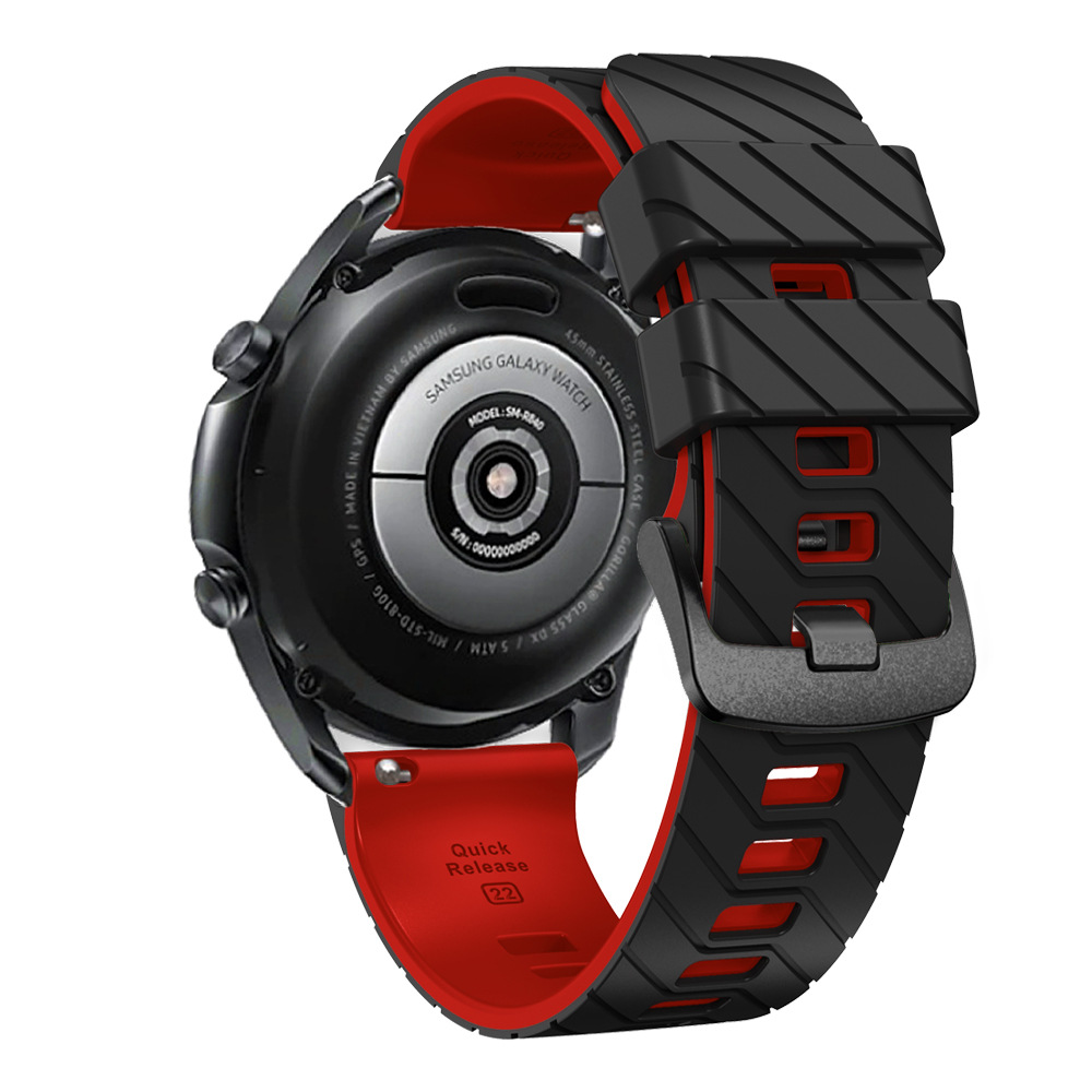 Suitable for suunto9peak silicone watch strap, 22mm twill dual-color wristband, Suunto9 Peak undefined