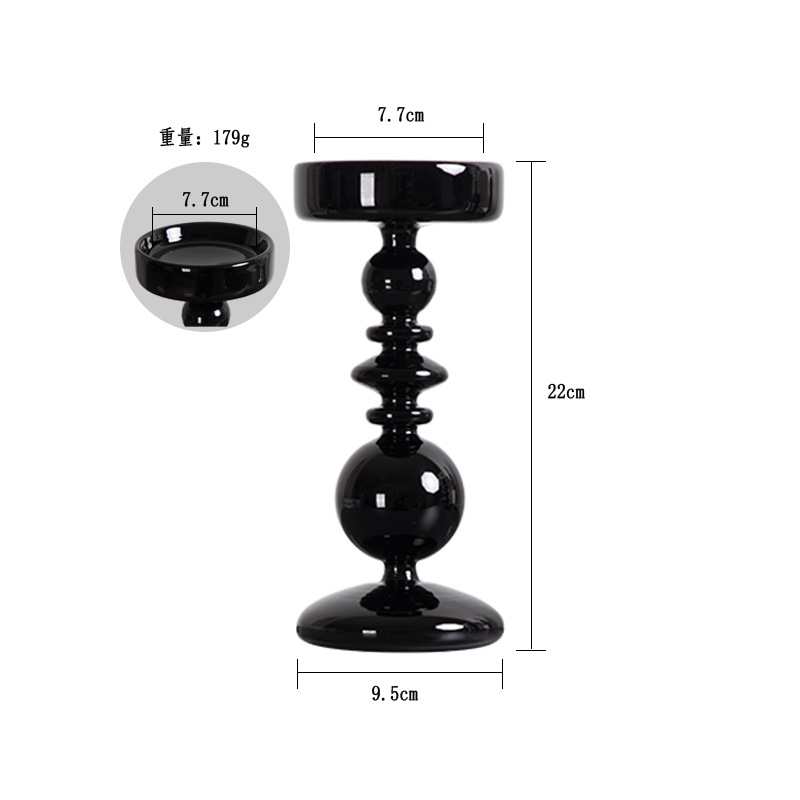 Simple retro estilo francés antiguo vela de cristal candelabro decoración de escritorio candelabro de cristal