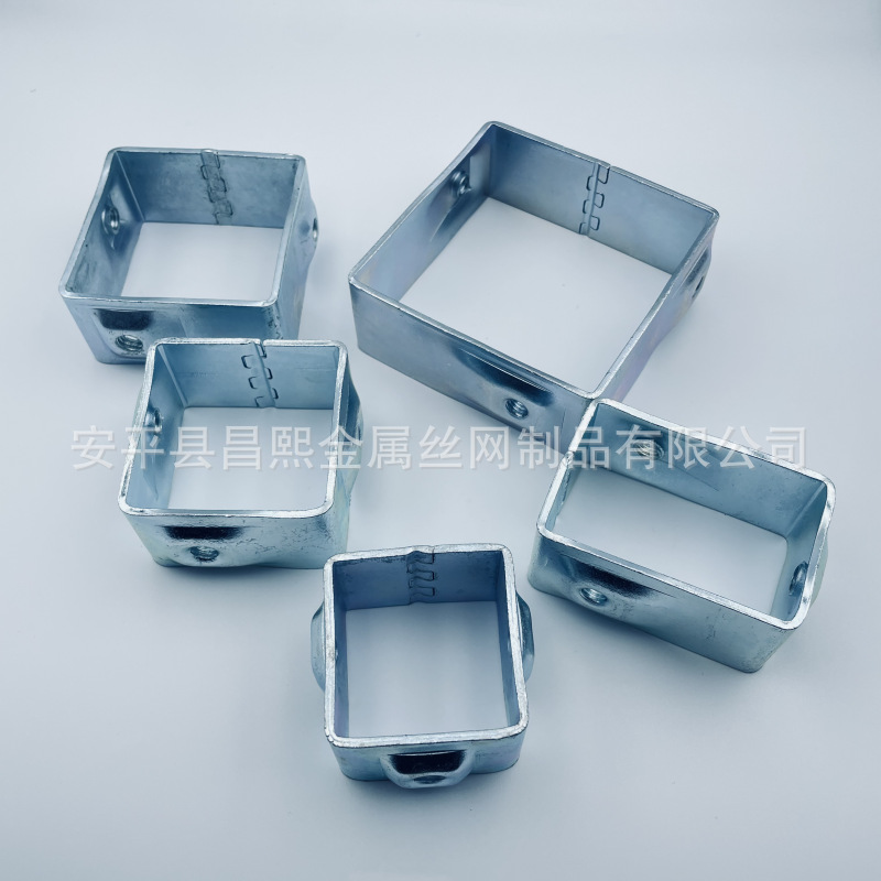 车间隔离网连接件立柱专用接头镀锌卡扣车间机器人工业护栏网配件