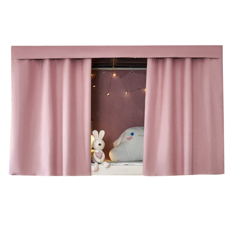 100% cortina de cama de sombra fuerte dormitorio de estudiantes cortina de cama de color sólido dormitorio de cama de cama de cama de dormitorio para hombres y mujeres cortina de tela de envoltura