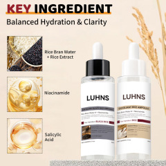 跨境Black rice ampoule Soft Exfoliating Face黑米白米精华液