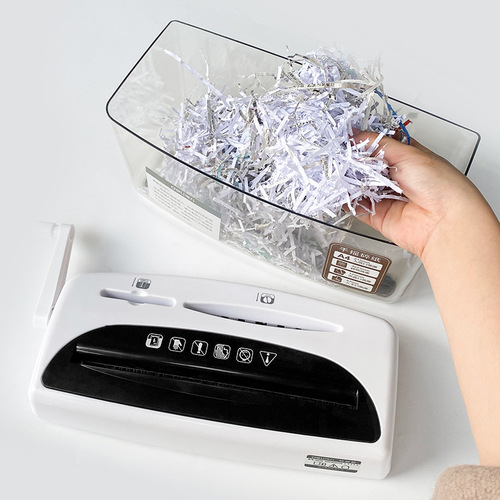 Deli shredder 9935 can shred credit card disc A4 mini household small hand-cranked manual shredder