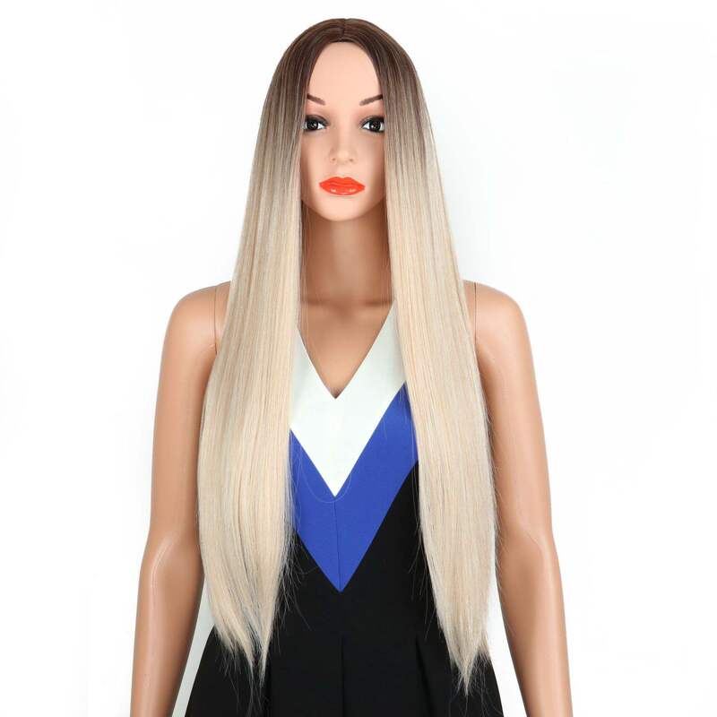 New Best-Selling Lace Front Wig with Mixed Color Long Straight Hair, High-Quality Heat-Resistant 30inch Wig for Parties New Best-Selling Lace Front Wig with Mixed Color Long Straight Hair, High-Quality Heat-Resistant 30inch Wig for Parties