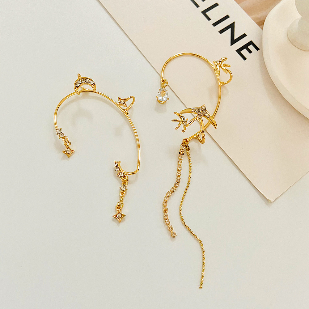 Fashion Diamond Butterfly Ear Drop Female Non-pierced Alloy Ear Clip display picture 2