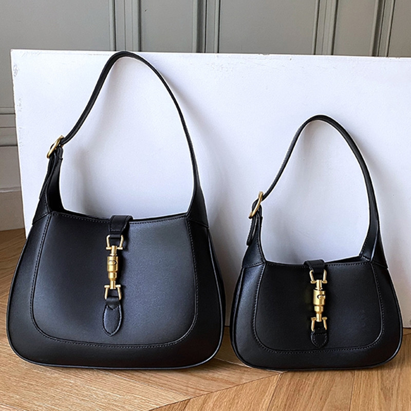 2024 spring and summer new underarm bag fashion shoulder portable horse buckle small square bag cowhide women's bag a generation of hair