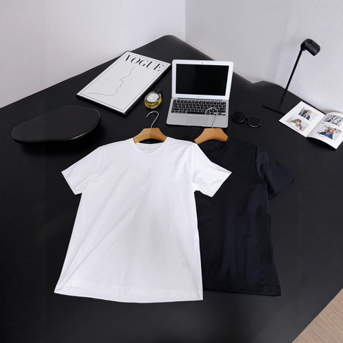Summer short-sleeved T-shirt, men, ice silk, smooth black and white, solid color, casual all-matching bottomed shirt, quick-drying, breathable, large size T-shirt, men