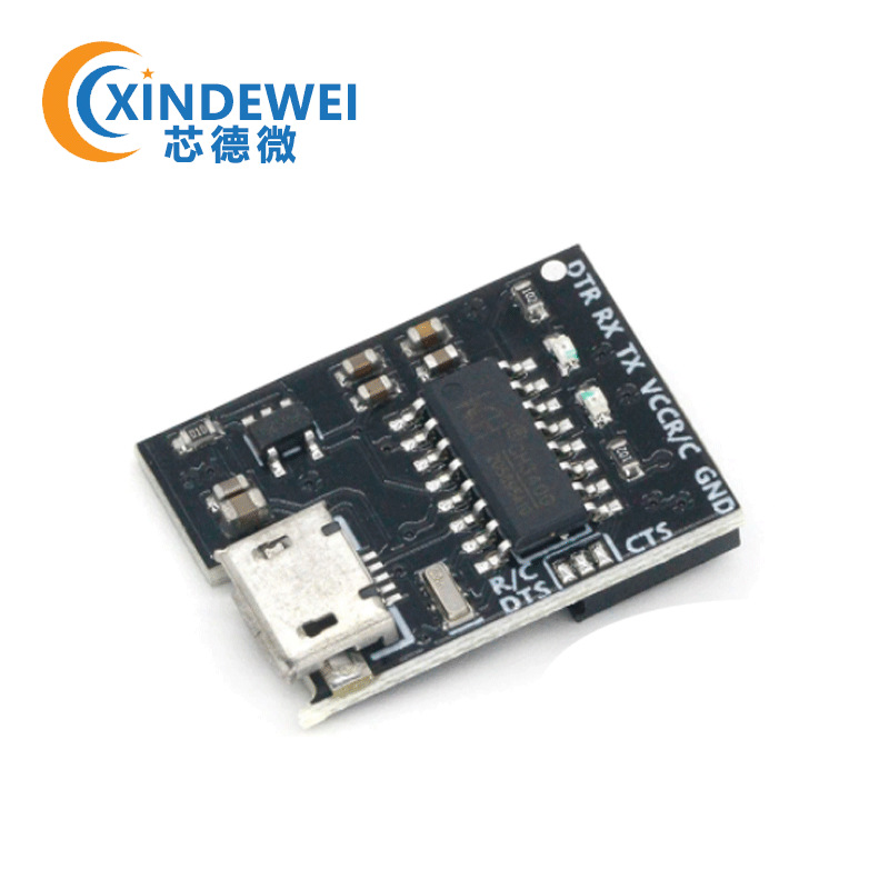 CH340G USB转TTL模块转串口 下载线 MICRO接口 支持3.3V 5V 黑板