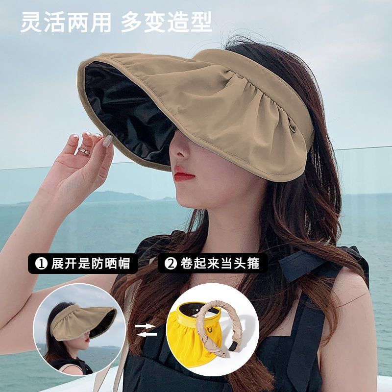 日焼け止めサンハット、シェルハット、フィッシャーマンビーチハット、UVカットフェイスカバー、空のトップスポーツサンハット、調節可能なヘッドバンド|undefined