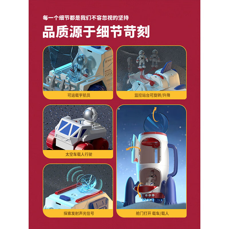 Cohete espacial tripulado, juguete de avión, juguete de educación temprana para niños, niño, astronauta, traje de juguete de nave espacial