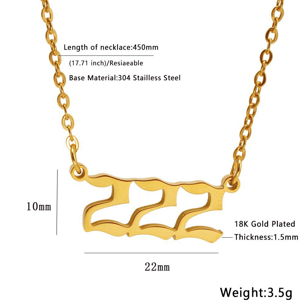 Einfacher Stil Anzahl Rostfreier Stahl Überzug Halskette 1 Stück display picture 1