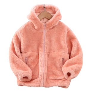 Children's Coat Autumn and Winter Fleece-Lined Thickened One-Piece Fleece Warm Jacket for Boys and Girls