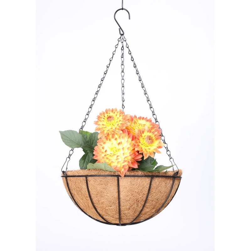 Натуральная кокосовая пальма подвесная корзина цветочный горшок круглый, полстенный кокосовое пальмовое волокно ручной работы