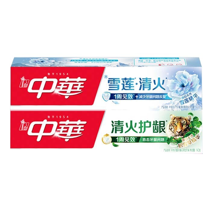 中华护龈抗口气牙膏100g积雪草雪莲精华缓解牙龈问题清火官方正品|undefined