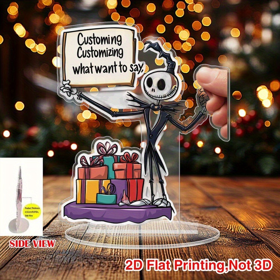 2d平面1pc亚克力节日装饰 家居主题桌面书桌客厅办公室装饰品摆件