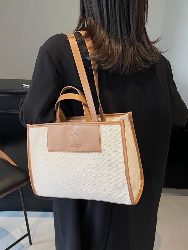 Bolsa de mano de lona de gran capacidad para mujeres caliente nueva moda simple alta textura mochila de viaje