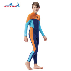 2.5MM children's wetsuit one-piece long-sleeved wetsuit to prevent cold and keep warm for middle-aged and older children snorkeling and surfing constant temperature swimsuit