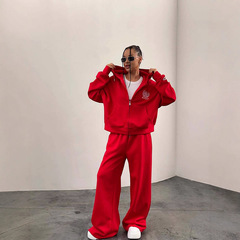 秋冬2025新款休闲运动卫衣套装时尚上衣新款洋气阔腿裤显瘦两件套