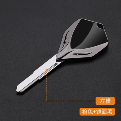Motorcycle Key blank suitable for - gunmetal-mirror-black-ymh051l