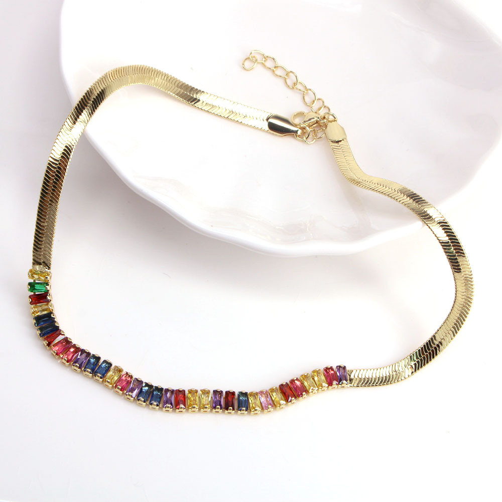 Fashion Geometric Copper Plating Zircon Necklace