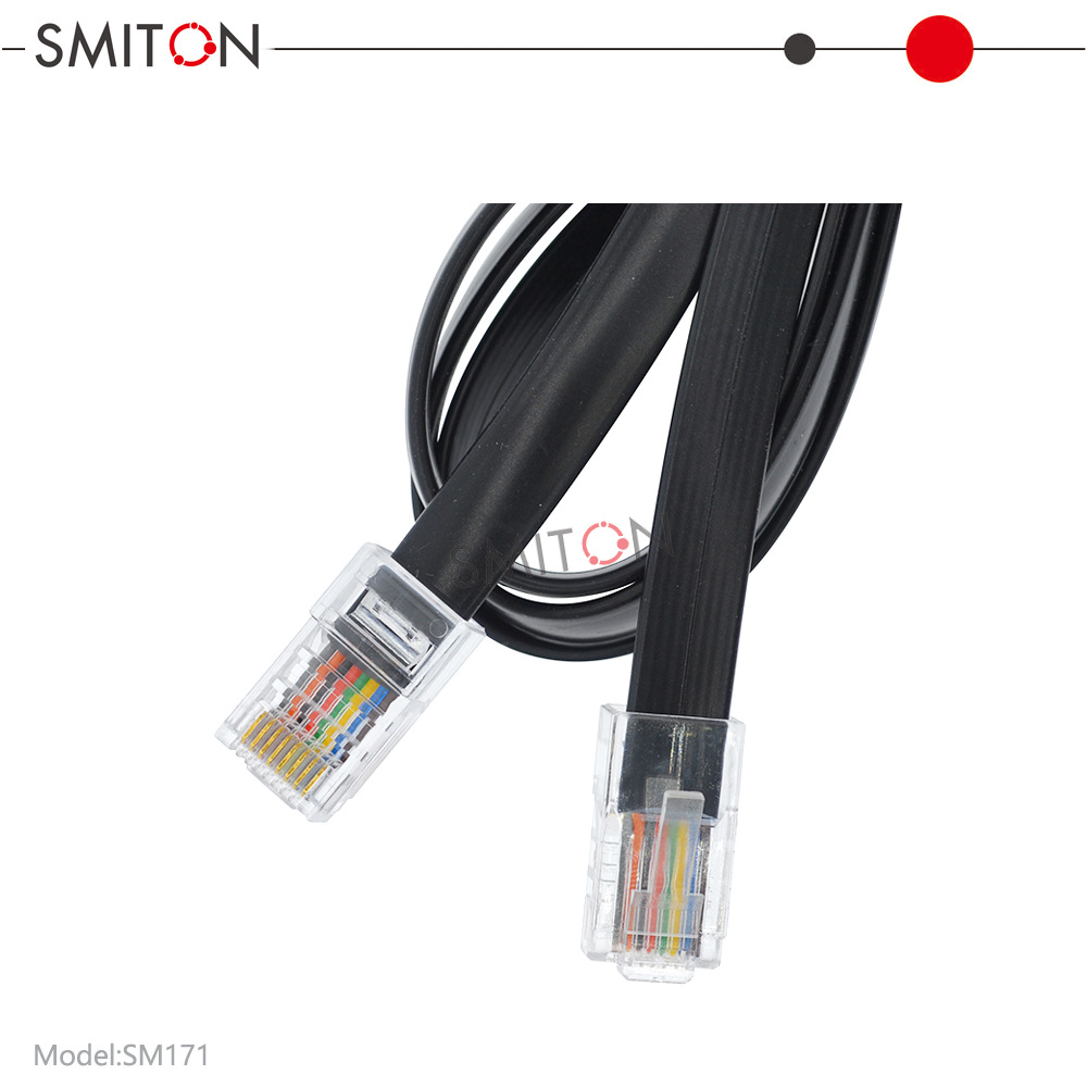 sm171 扁平网络线CAT5网络线 2米8c全铜电话线 电话跳线