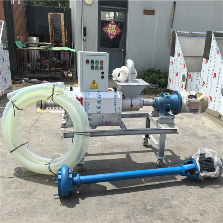 螺旋式200型粪便脱水机化粪池污水固液分离机不锈钢筛网挤干机