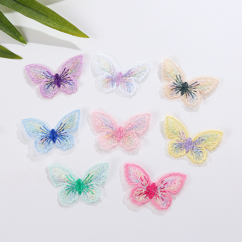 Single Layer Gold Thread Embroider Butterfly Lace DIY Handmade Shoes and Hats Clothing Wedding Dress Hairpin Headdress Jewelry Accessories Single Layer Gold Thread Embroider Butterfly Lace DIY Handmade Shoes and Hats Clothing Wedding Dress Hairpin Headdress Jewelry Accessories