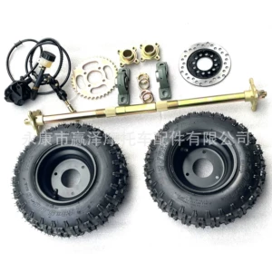 Modified four-wheel electric kart ATV accessories rear axle assembly rear axle brake 6-inch wheel