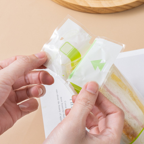 易撕三明治包装袋三文治袋透明烘焙三角蛋糕面包一次性包装袋批发