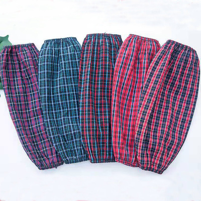 厂家直供棉布格子袖套劳保防油厨房用品男女通用家务防尘袖套