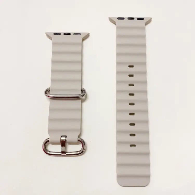 适用智能表带苹果海洋硅胶iwatch手表带运4249华强北表带替换运动|undefined