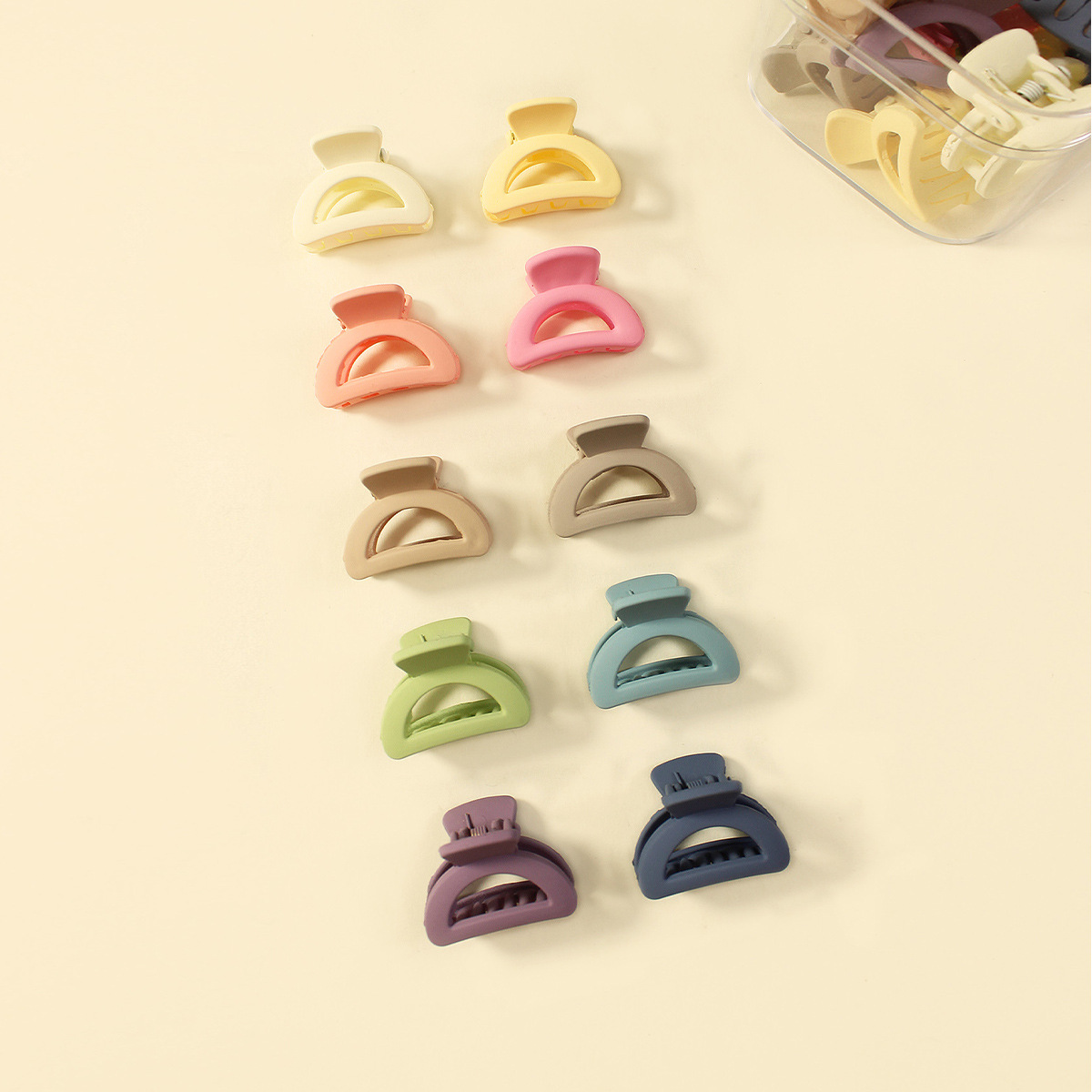 Transfronterizo de color sólido mini clip caramelo enlatado horquilla accesorios para el cabello de los niños simple todo partido macaron chica de agarre del cabello