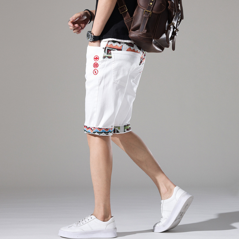 Men's Summer New Denim Shorts Trendy Light Blue Thin Denim Mid-Length Shorts Men's Summer New Denim Shorts Trendy Light Blue Thin Denim Mid-Length Shorts
