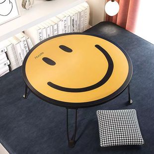 Foldable Small Table Bed Computer Desk Household Small Round Table Bay Window Small Coffee Table Balcony Bedroom
