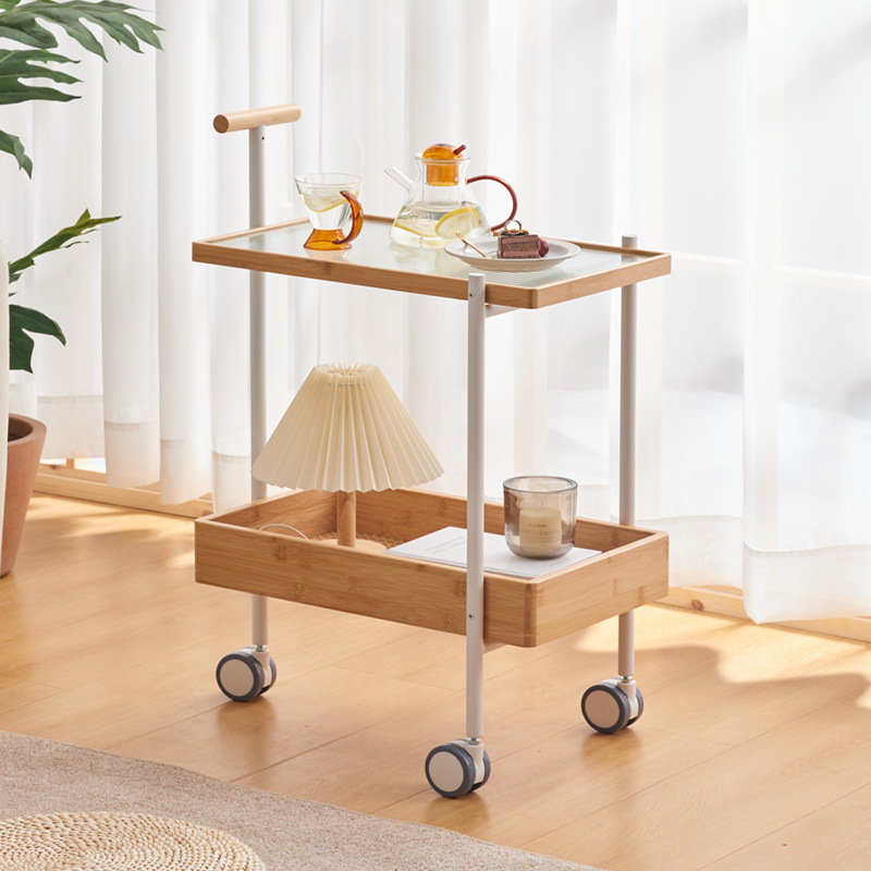 Portátil sofá lateral varios Internet celebridad carro pequeña mesa de café ins estilo balcón té haciendo ratán almacenamiento rack Nuevo