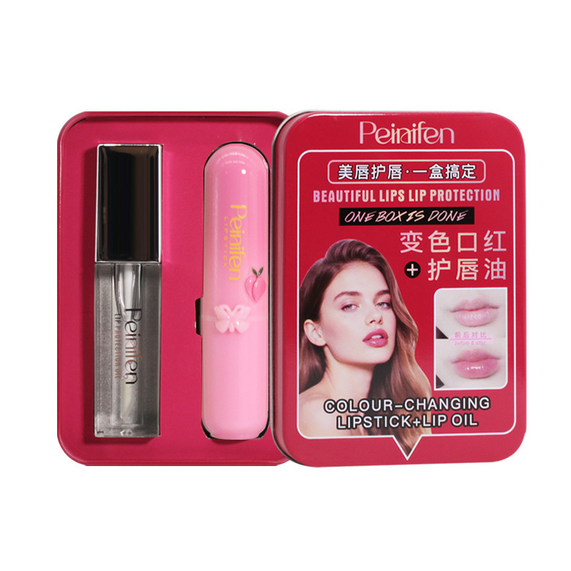 El conjunto de aceite de labios de color cambiante de Pennyfin es un bálsamo de labios anti-contracción y anti-desvanecimiento.