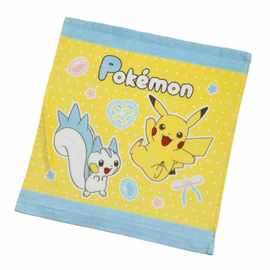 日单纯棉卡通神奇宝贝精灵宝可梦口袋妖怪皮卡丘方巾手帕擦手巾