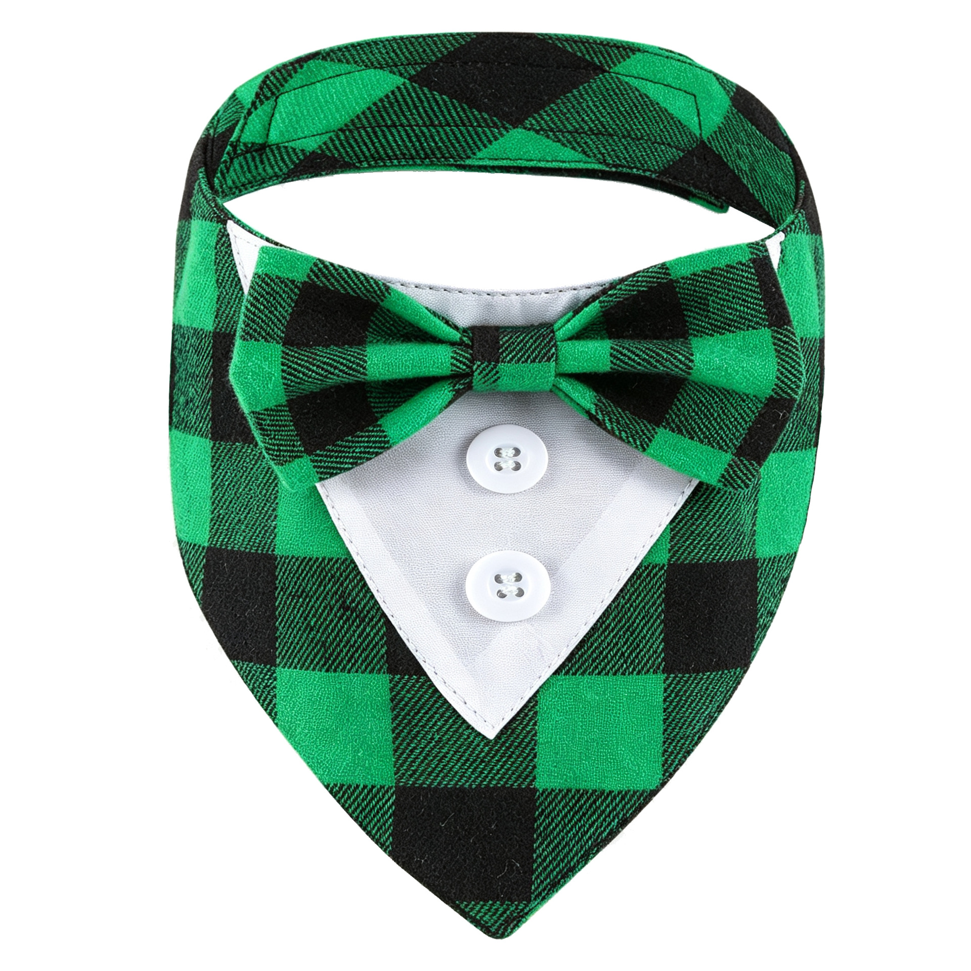 Tanpopo Cross-border Spot Traje de boda británico Toalla de saliva para mascotas Bufanda para perros Toalla triangular para mascotas con velcro