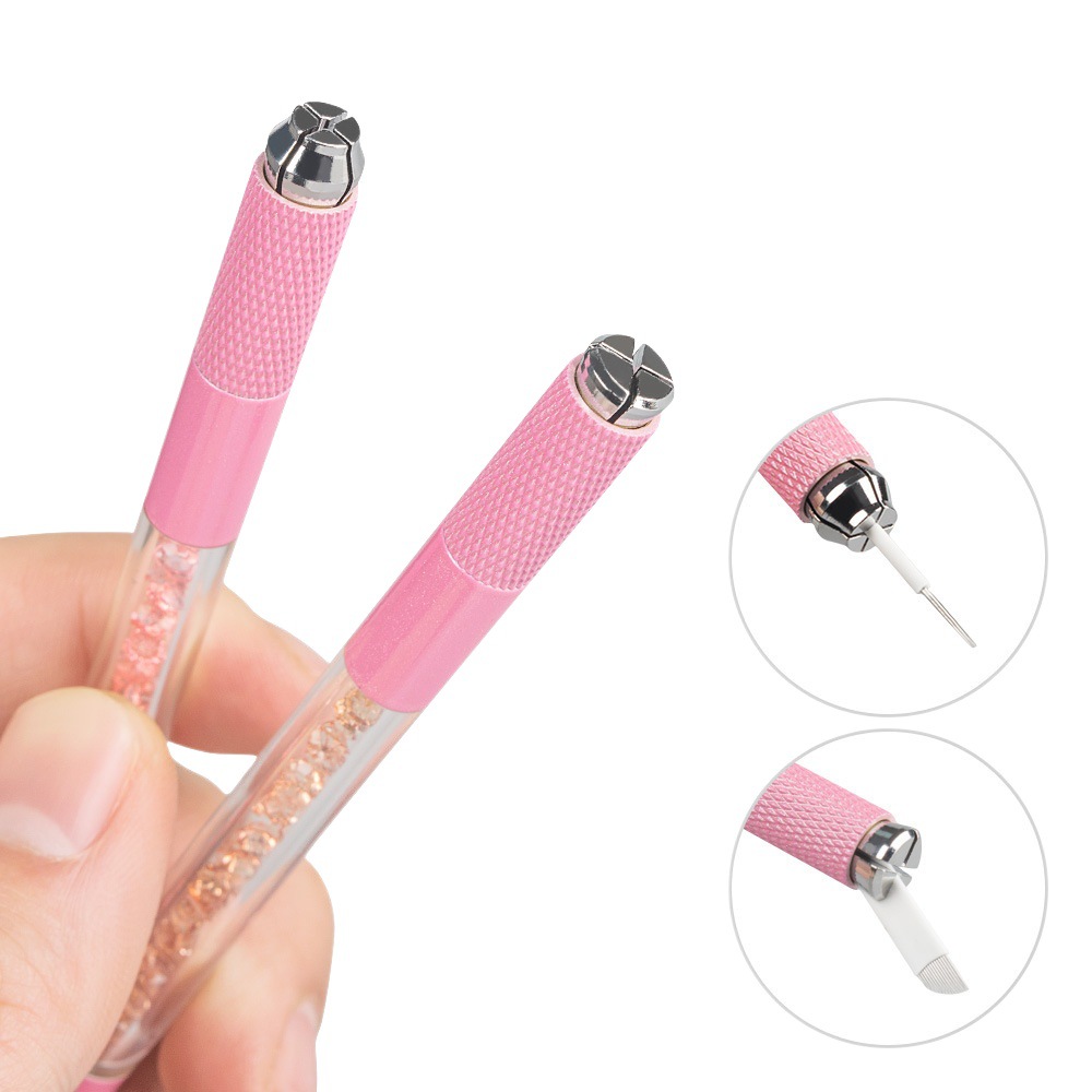 Embroidery Beauty Powder Rod Double-ended Crystal Rod Eyebrow Pen Handmade Pen Embroidery Knife Holder Double-ended Multifunctional Crystal Handmade