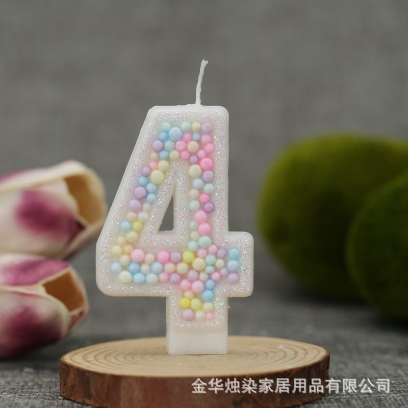 カラフルなボール誕生日キャンドルパーティーパーティーアマゾンホットセールクリエイティブデジタルキャンドルケーキデコレーションギフト|undefined