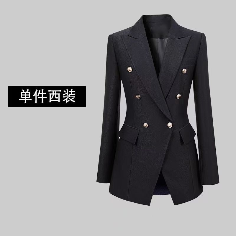 2025高级感女西装套装春秋新款显瘦气质通勤设计感收腰西服两件套|undefined