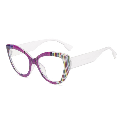 2024 new cross-border color anti-blue light cat eye glasses European and American fashion internet celebrity ins style flat light glasses BL6863