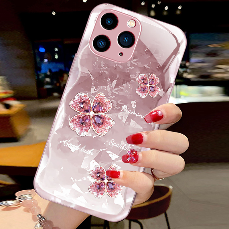 Applicable to Apple 13/PLUS Gold-plated Four-leaf Clover Apple 13Pro Liquid Glass Lens Full Coverage Drop-resistant Advanced Applicable to Apple 13/PLUS Gold-plated Four-leaf Clover Apple 13Pro Liquid Glass Lens Full Coverage Drop-resistant Advanced