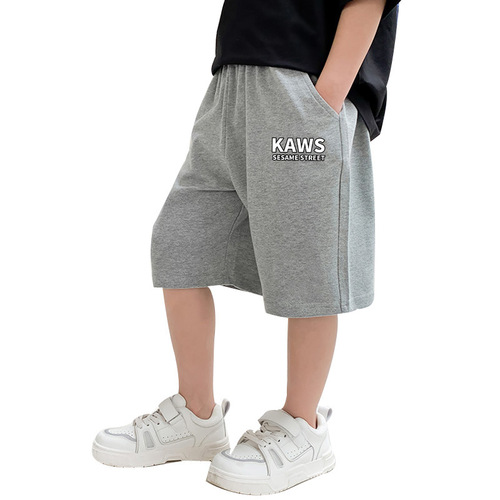Pure Cotton Summer Shorts for Boys, Five-Pocket Stylish Children's Casual Middle Pants, Summer Trendy Thin Baby Pants