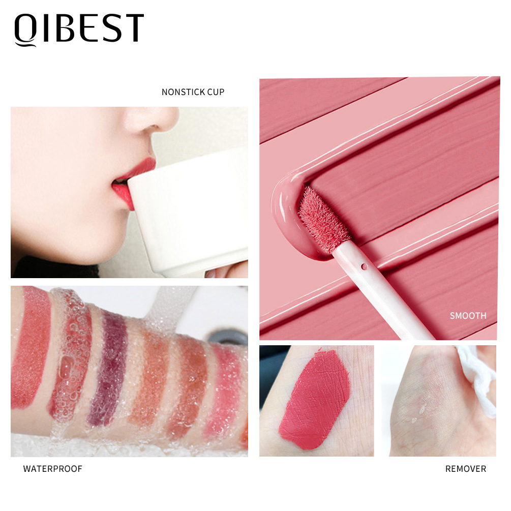 carina QIBEST Velvet Mist Matte Moisturizing, Staying Cup Glaze, Non fading Honey Lip Gloss_voghion.com
