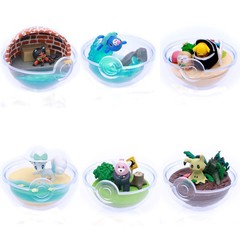 口袋妖怪6款透明球小盲盒抓娃機盒蛋擺件公仔辦公室擺件送禮物