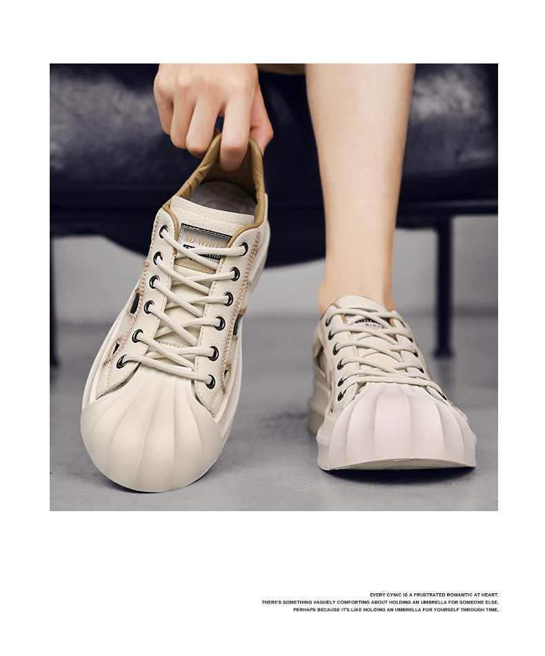 Shell Toe Board Sommer Herren hohl atmungsaktiv trendige Studenten 2024 neue Sport- und Freizeitschuhe für Männer_voghion.com